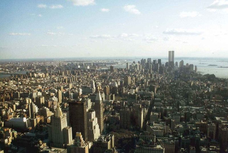 Nyc New York Lower Manhattan Panorama From Empire State Building Old photo.jpg